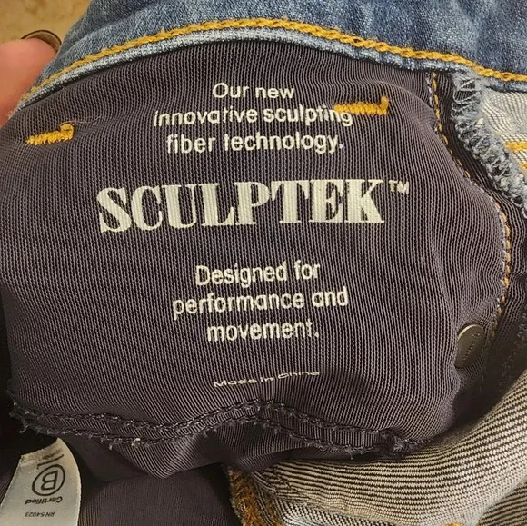 Athleta EUC sculptek high rise skinny jeans in medium wash size 8 - Picture 3 of 7